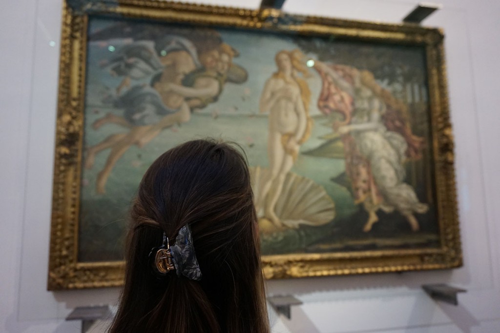 El nacimiento de Venus en la Galería Uffizi